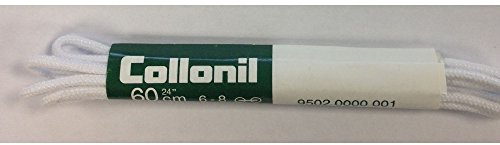 Collonil 1 Paar Schnürsenkel - rund - dünn - Ø 2,0 mm Längen (60 cm, Weiss)