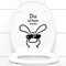 Grandora Wandtattoo Du Schon Wieder + Hase I schwarz (BxH) 21 x 26 cm I WC Badezimmer Bad Dekoration Aufkleber Wandsticker Wandaufkleber Sticker W3034