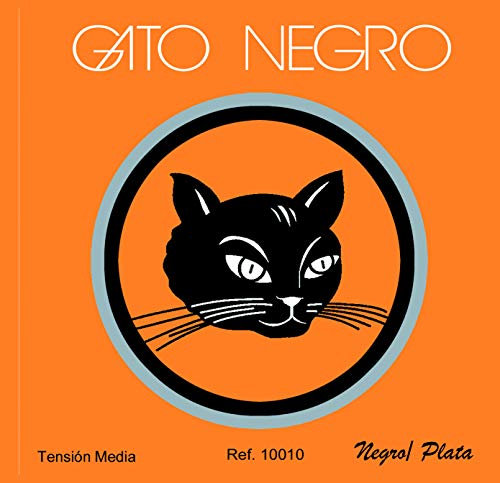 Juego de cuerdas Gato Negro nylon negro y bajos plateados para guitarra clásica. Fabricado artesanalmente en España desde 1868.