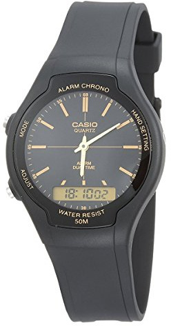 CASIO Analog-Digital AW-90H-9EVDF, Casio Men's Watch Black Dial Digital Black Aw-90h-9evdf, Strip