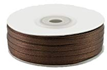 Creativery 91m Rolle Satinband 3mm (135 braun) // Schleifenband einseitiges Hochzeit Taufe Deko Band Dekoband Geschenkband Schokolade