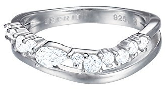 Esprit Essential Damen-Ring ES-DIADEM 925 Silber rhodiniert Zirkonia transparent - ESRG92847A1