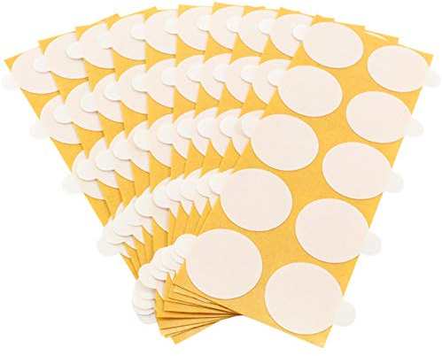 Doppelseitige Klebepunkte aus PE-Folie, sehr klebrig, transparent, reißfest, UV-beständig, hochtemperaturbeständig, abriebfest, universell einsetzbar (Ø 10 mm, 100 Stück)