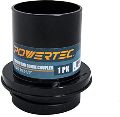 POWERTEC 70191 Screw End Quick Coupler for 2-1/2” Hose – Left-Hand Threaded Adapter, 2-1/4 x 2-1/2