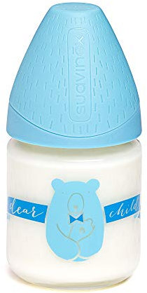 Suavinex Biberon en Verre Ours Dear Child Bleu 120 ml