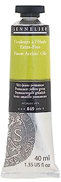 SENNELIER Artists' Extra Fine Oil, 40 ml Tube, Series 4, Permanent Yellow Green, (10-130411-849)
