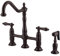 Kingston Brass KS1275ALBS Heritage 20,32 cm Küchenarmatur mit Messing-Sprühgerät, Öl-Bronze