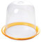 Omada Design Porta Panettone, Pandoro, Dolci, Torte, Vassoio Antigraffio da 25 cm (interno), Campana Alta, Made in Italy, Linea Trendy, Giallo