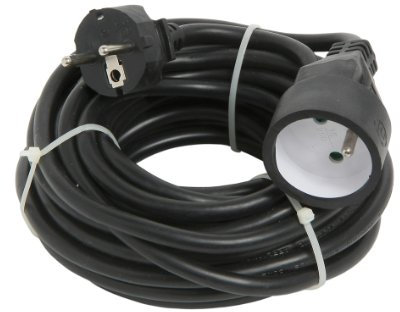 DEBFLEX - Rallonge Electrique HO5VV-F 3G1,5 mm² - Prolongateur 2P+T Pour Alimentation d'Appareils Electriques - Noir - 10 Mètres