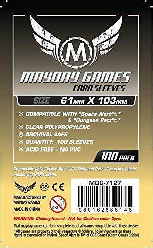 Unbekannt Space Alert & Dungeon Petz Card Sleeves (61x103mm) - 100 Pack, Standard Thickness