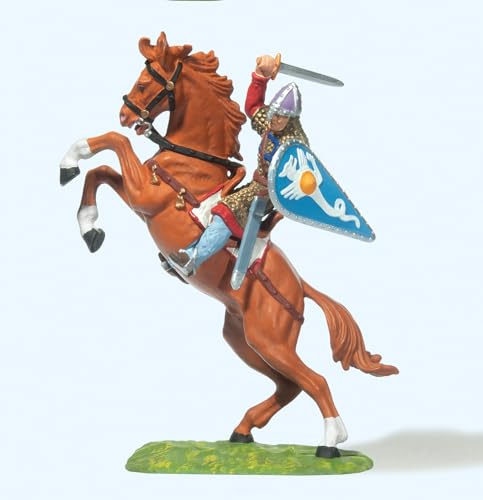 Preiser 51047 Normanne reitend mit Schwert 1:25 [Spielzeug]