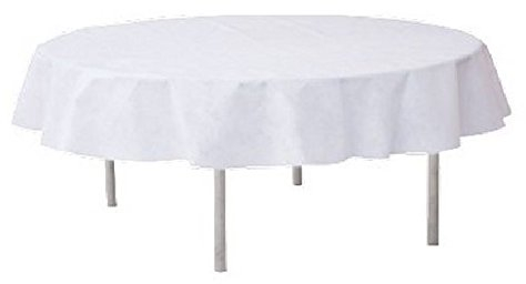 Chal - Nappe Ronde intissé Blanche 240cm