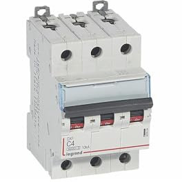 407824 Disjoncteur triphasé 4A - 3P Courbe C - 6/10kA - À vis - Legrand DX3