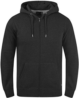 !Solid SDBerti Zip-Hood Herren Sweatjacke Kapuzenjacke Hoodie mit Kapuze Reißverschluss Kängurutasche Baumwollmischung Regular fit, Größe:S, Farbe:Dark Grey Melange (8288)