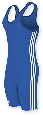 Adidas 3 Stripe Wrestling Singlet Royal/White