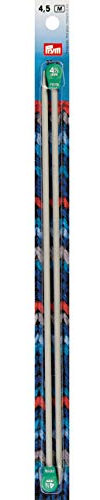 Prym 191455 Aiguilles à tricoter à boule alu gris-perle 30 cm 4,50 mm