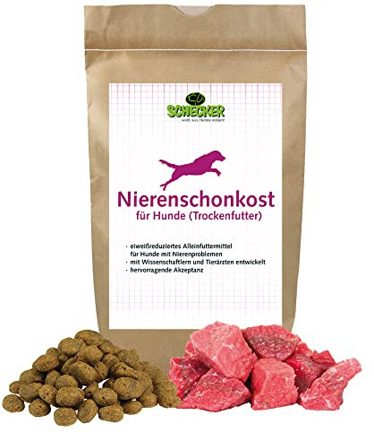 Schecker Hundefutter - Nierenschonkost mit Lamm für Hunde - eiweißreduziert - entlastet die Nieren - 1,5 kg - bei Nierenproblemen