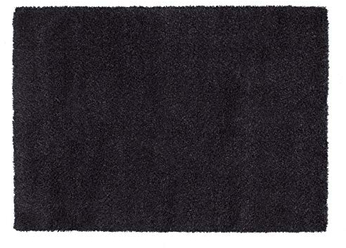 Mein Teppichmarkt Teppichträume werden wahr! Sidney Shaggy Hochflor Langflor Teppich Wolle in dk.grau, Größe: 170x240 cm