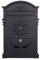 Antiker Briefkasten LB-001-Long Schwarz Wandbriefkasten, Briefkasten,