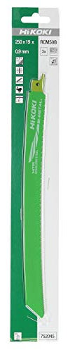 HIKOKI 752045 - Hojas sierra sable RCM50B para inoxidable 250x228,5x19 mm Bimetalica 14 TPI (3 ud.)