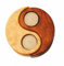 Yin-Yang Holz Natur/braun 12 cm, Teelicht