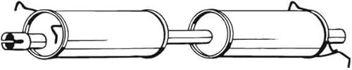 BOSAL Mittelschalldämpfer 280-055 | Kompatibel mit: FORD TRANSIT Bus, TRANSIT Kasten