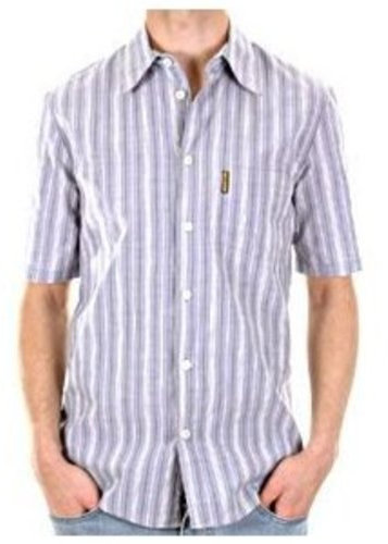 Armani Jeans Short Sleeve Striped Shirt Blue/White