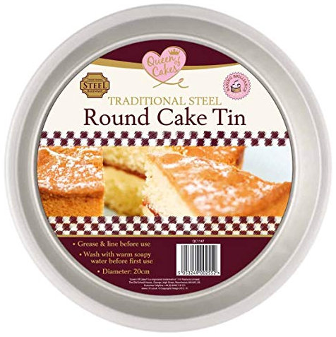 Queen of Cakes Round Cake Tin Traditional Steel Bakeware