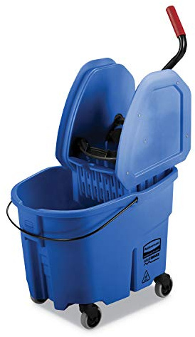 Rubbermaid Commercial Products WaveBrake Moppeimer mit Presse und mittigem Hebel | 33 l, Blau