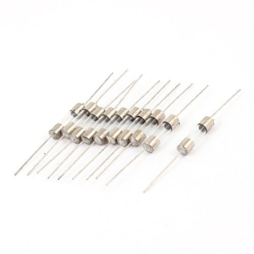 sourcing map Axial Action Rapide 5mm x 20mm Verre Fusible Tube 250V 15A 10 Pièces