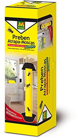Preben 231406 - Tira atrapa-Moscas Jumbo, 7 x 24.2 x 7 cm, Color Amarillo