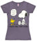 Logoshirt® Peanuts I Snoopy und Woodstock I Chicks Are Confusing I T-Shirt Print I Damen I kurzärmlig I violett I Lizenziertes Originaldesign I Größe XS