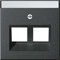 Gira 264028 Abdeckung Beschriftungsfeld Modular Jack 30° 2-Fach System 55, anthrazit