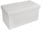 tectake® 80x40x40 cm Faltbarer Sitzhocker Aufbewahrungsbox Sitzwürfel mit Stauraum Kunstleder - Diverse Farben - (Weiß | Nr. 400868)