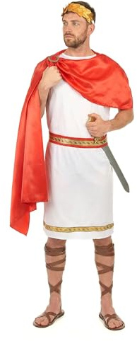 DEGUISE TOI Cäsaren-Kostüm für Herren Weiss-rot-goldfarben - Rot