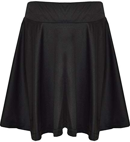 A2Z 4 Kids Girls Plain Skater Skirt for School Trendy Soft Feel Comfortable Summer Fashion Outfit Clothing Age 2-13 Years