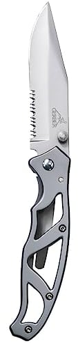 Gerber 22-48443 Para Frame 1 Serrated Edge Pocket Knife - Silver, 3.01-Inch, Medium