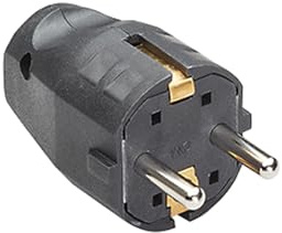 Bachmann 910100 Montagestecker Schutzkontakt, Schwarz