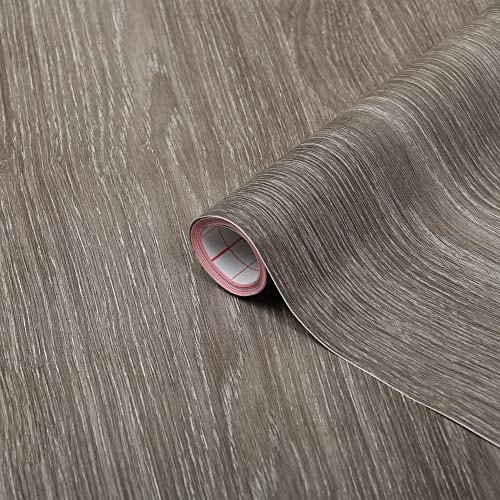 d-c-fix Plastic Self-Adhesive Contact Paper Wood Decor Vinyl Fablon Sticker Wallpaper Kitchen Furniture Living Room Oak Sheffield Pearl Grey 900mm/m
