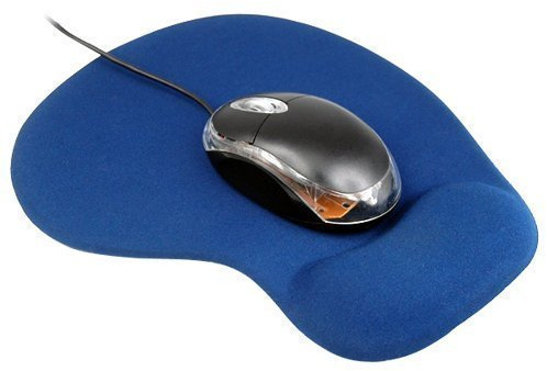 Accessotech Blue Comfort Wrist Gel Rest Support Mat Mouse Mice Pad Soft for Computer Laptop