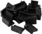 sourcing map 20Pcs Rubber Anti-Dust USB Port Dust Plug Cover Cap Protector for Female End Black