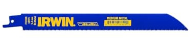 Irwin Tools 372818P5 Reciprocating Saw Blade 8-Inch 18TPI, 5 Pack