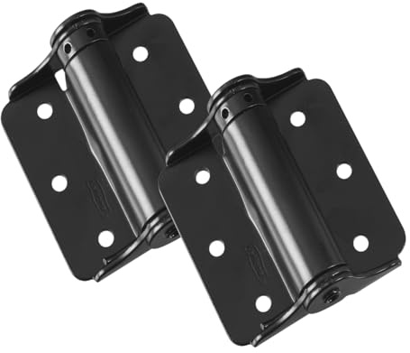 National Hardware N114-975 Adjustable Spring Hinges, Black, 3 Inch