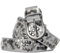 Caspar GU223 Damen Vintage Nietengürtel, Gürtelgröße:85, Farbe:silber metallic