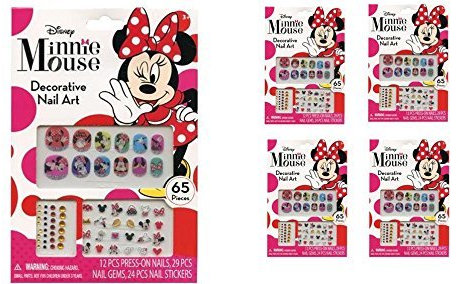 Minnie Mouse Bowtique 65 Piece Decorative Nail Art Kit Set of 4