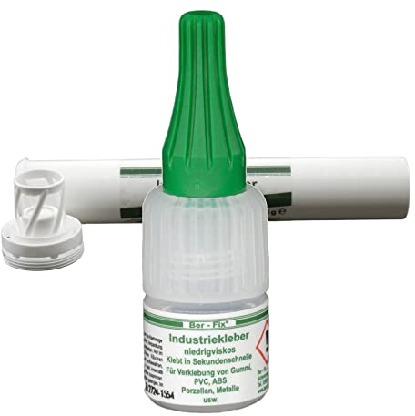 Ber-Fix 5g Industriekleber Dünnfüssig kapillar ToGo - Innovativ Mini Tropfflasche Vielseitig Kunststoff, ABS, PVC. GfK. PLA lange Lagerbar