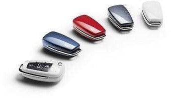 Audi 8V0071208BX5L Couvre-Clé Décoratif avec Anneaux, Bleu Utopia
