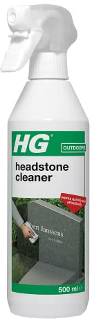 HG Headstone Cleaner, Gravestone Cleaning Spray, Removes Deposits, Dirt & Stains Easily from All Natural Stone – 500ml Spray (215050106)