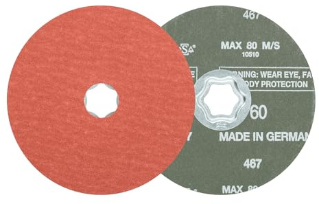 PFERD 722275 Fiberschleifer CC-FS, Combiclick, Ausführung Korund A-Cool, 60 Korngröße, 125mm, 25 Stück