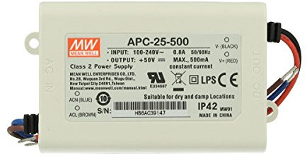 Mean Well APC-25-500 AC-DC-LED-Treiber, Einzelausgang, Konstantstrom